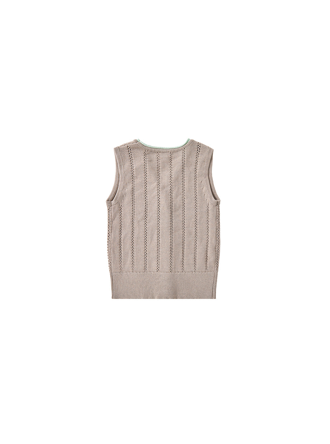 Contrast Edge Vest - Lt. Sand
