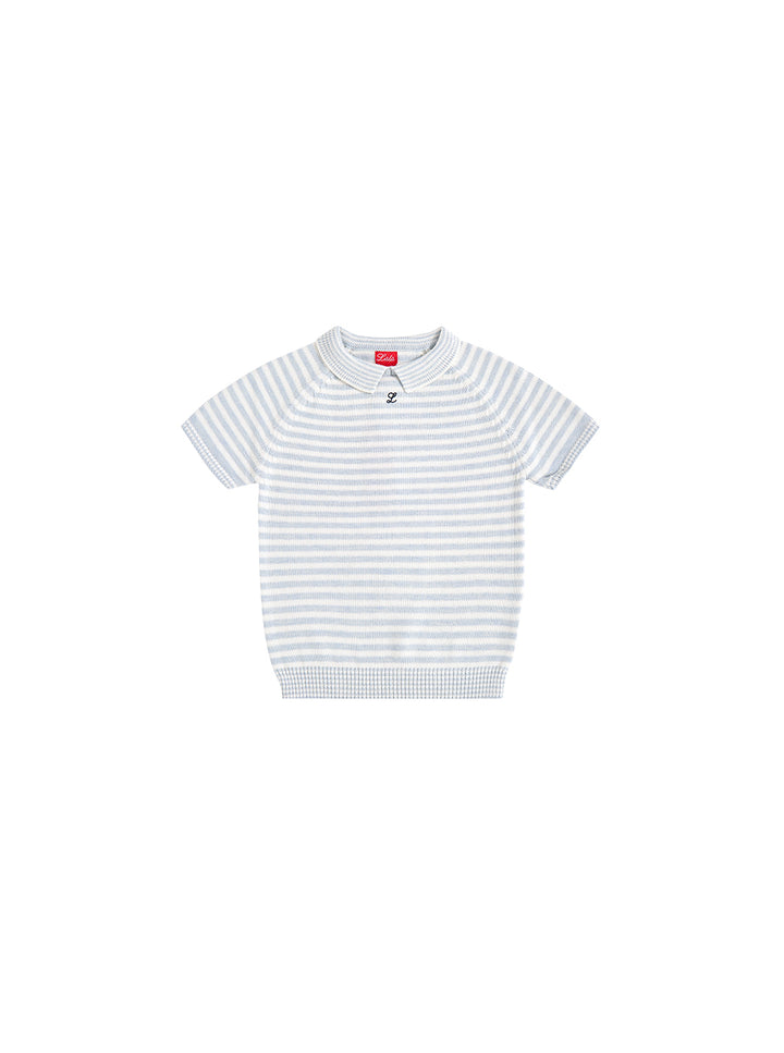 Collar Short Sleeve Sweater
