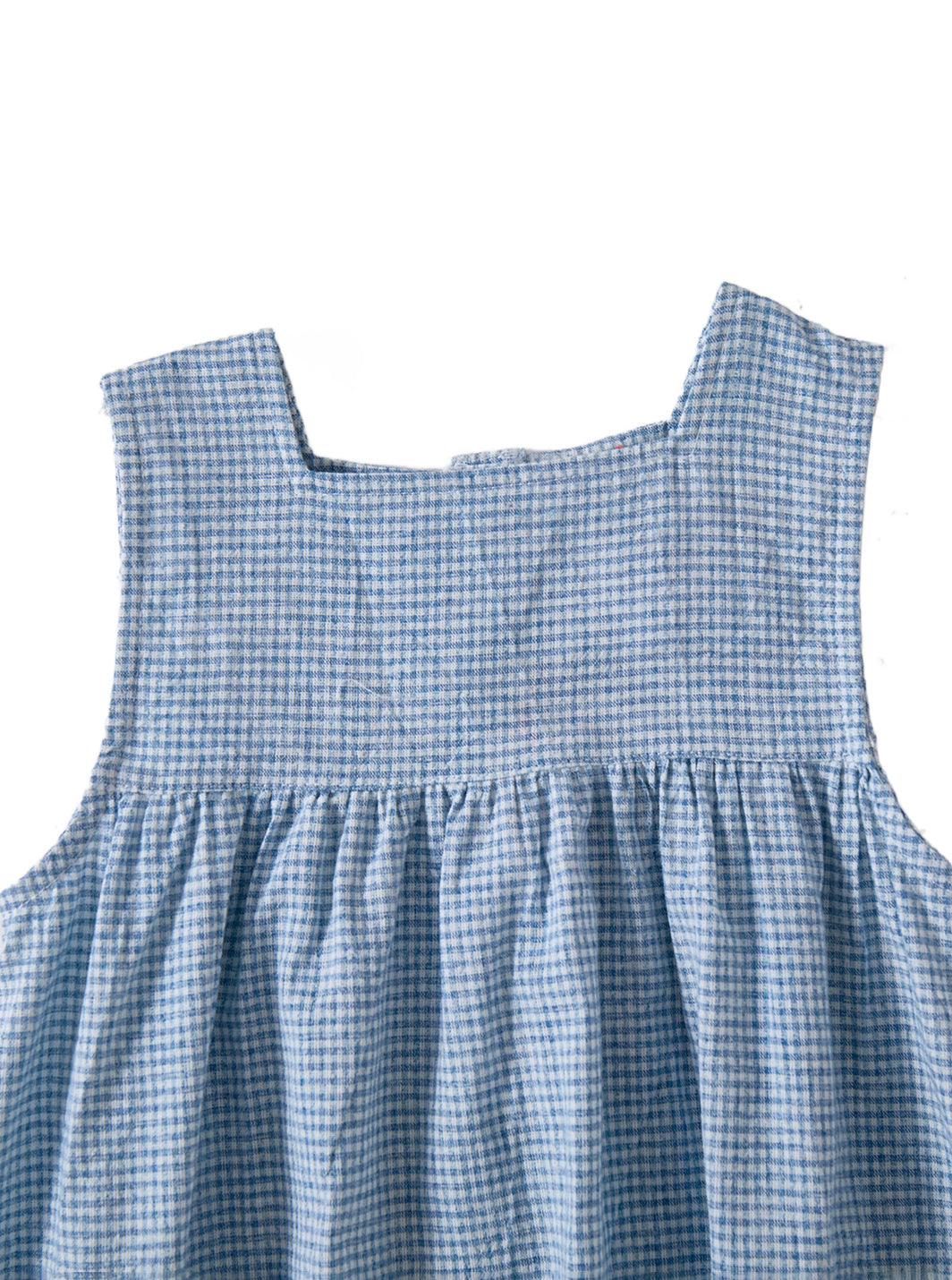 Gingham Jumper Robe - Blue