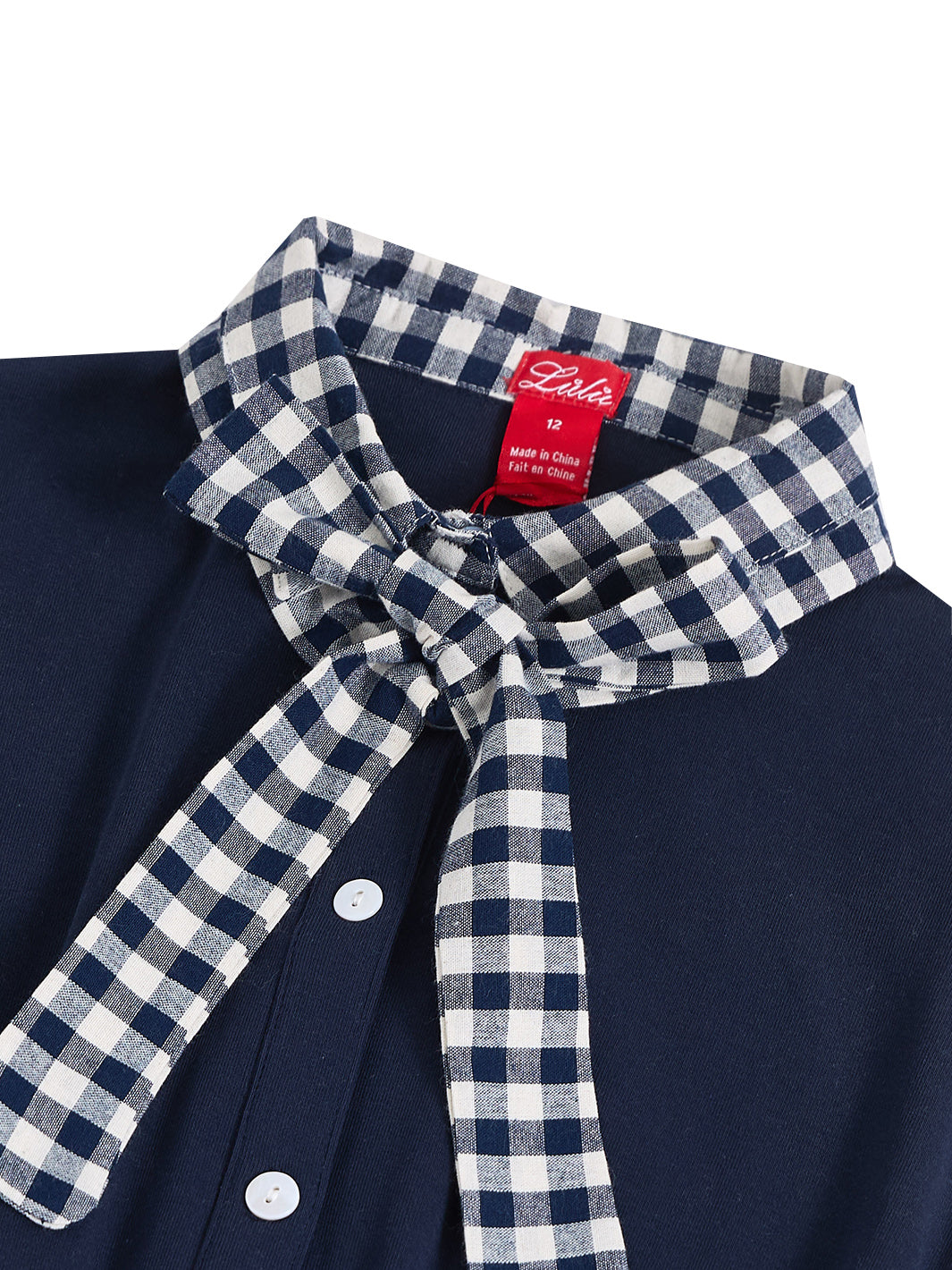 Big Gingham Collar Robe