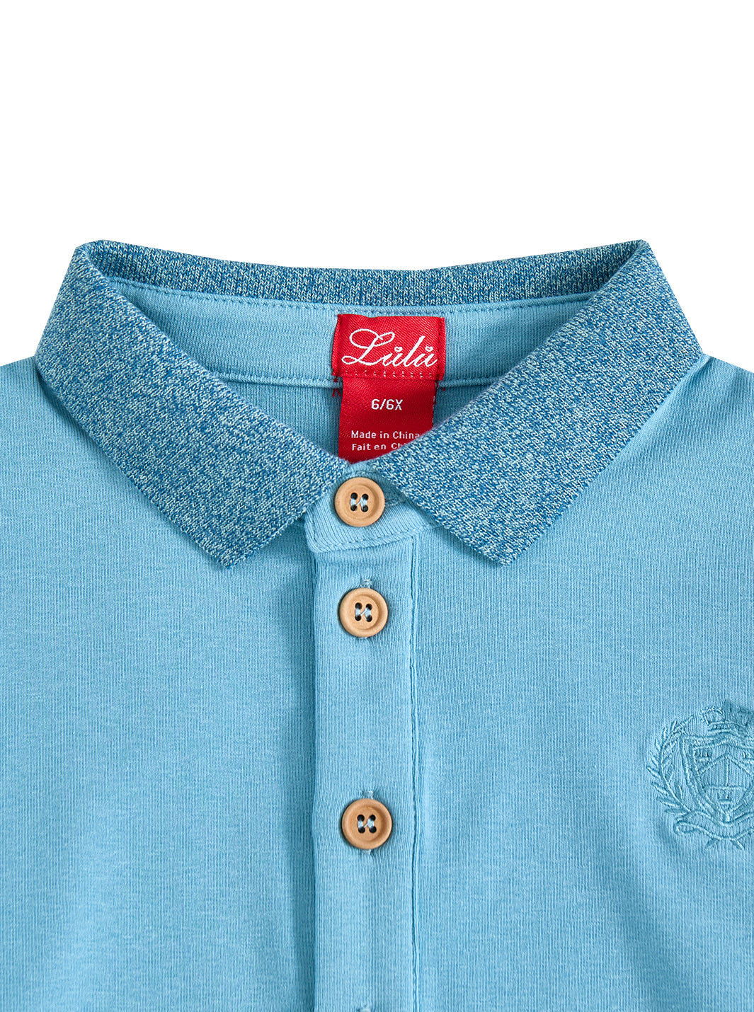 Solid Emblem Polo - Blue