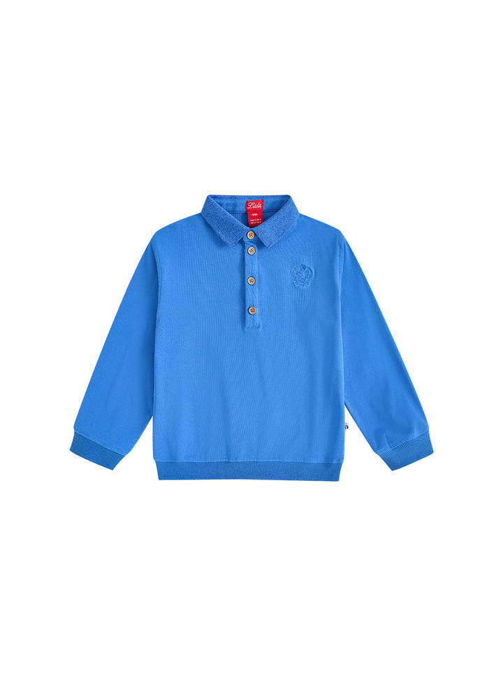 Solid Emblem Polo - Royal Blue