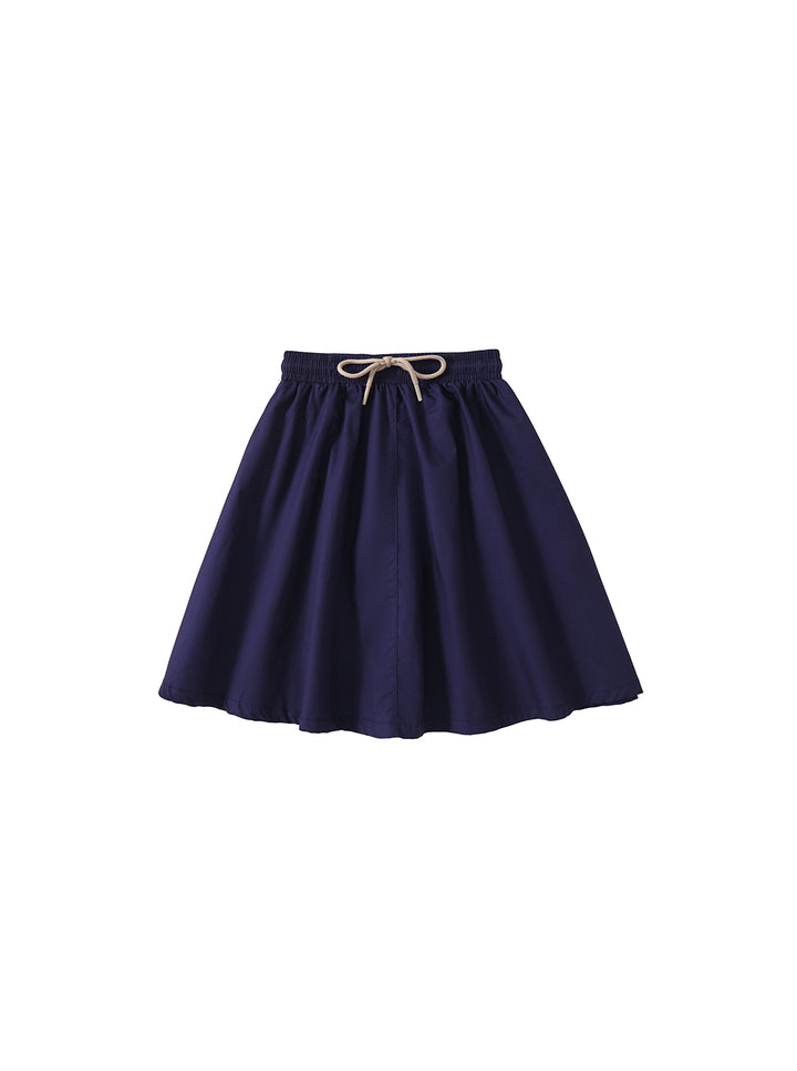 Basic Cotton Skirt - Navy Blue