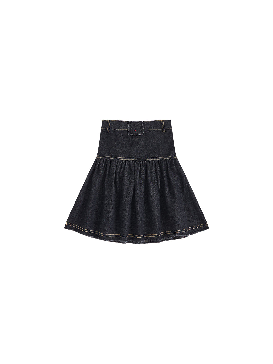 Denim Yoke Skirt - Black