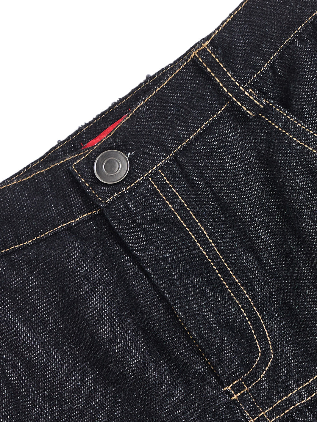 Denim Yoke Skirt - Black