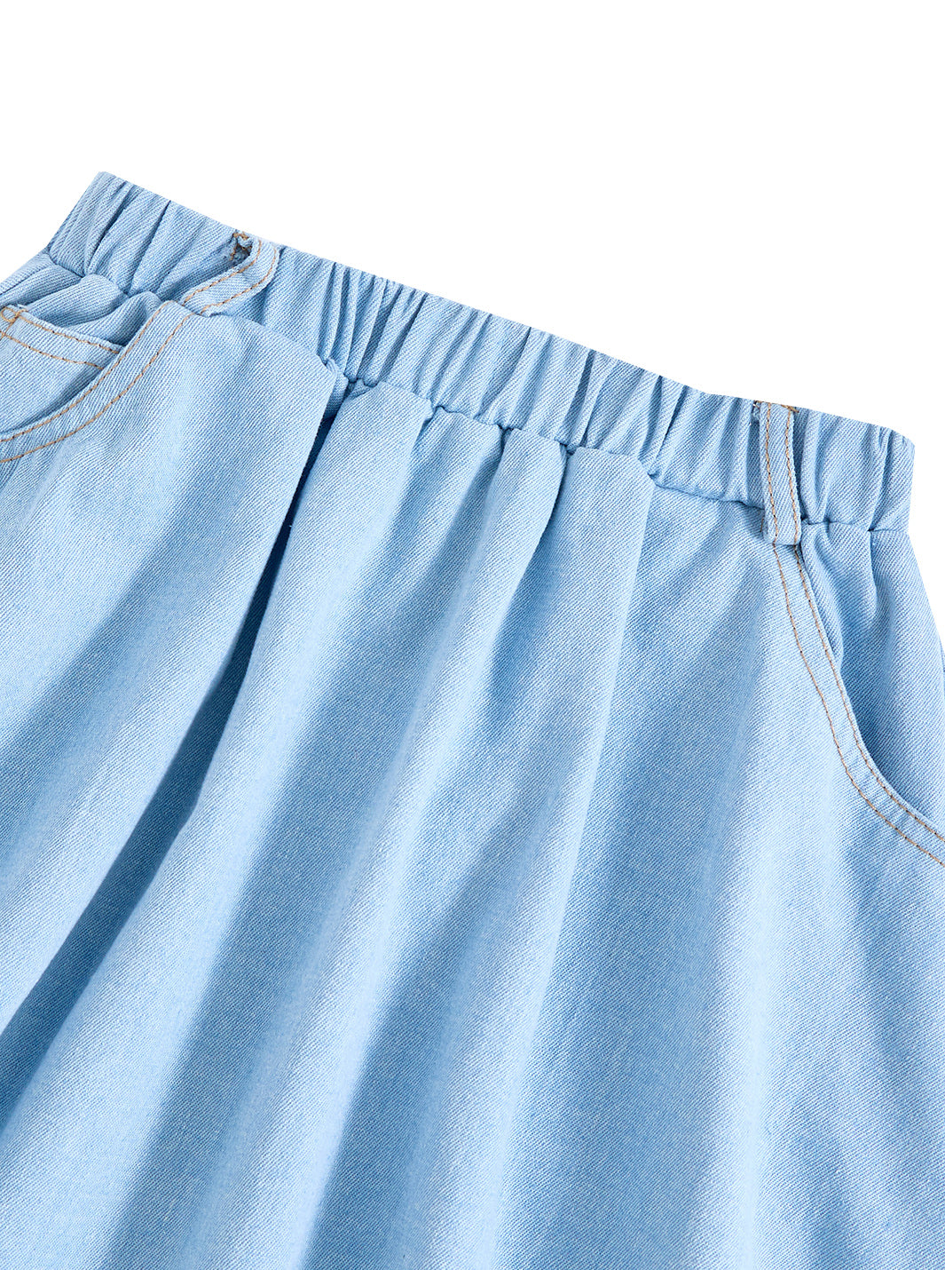 Denim Pocket Skirt - Pale Blue