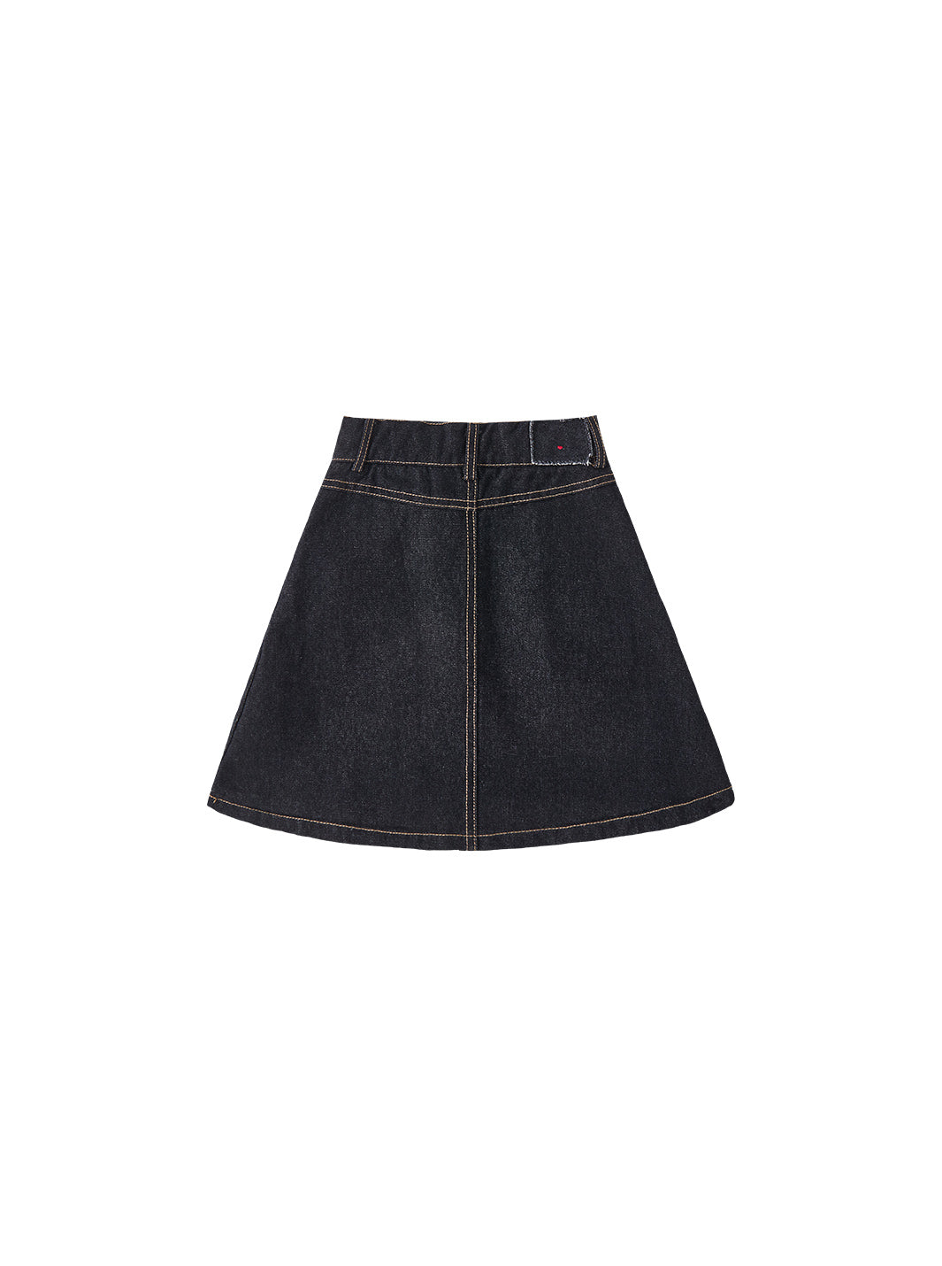 Denim Patch Skirt - Black Mix