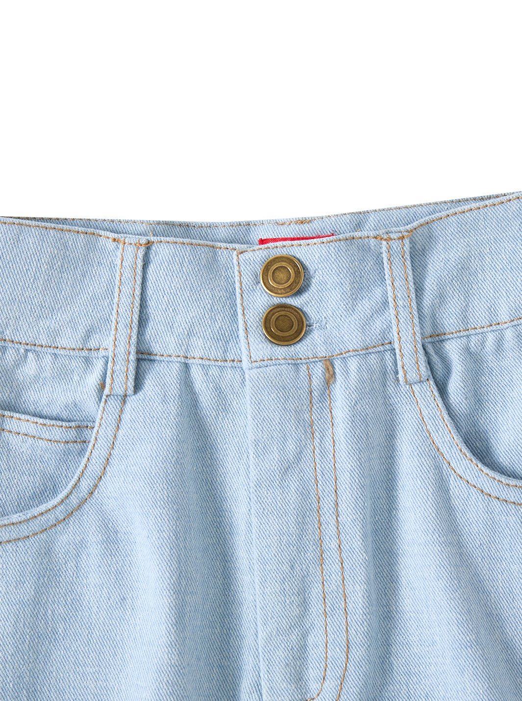 Denim Patch Skirt - Pale Blue
