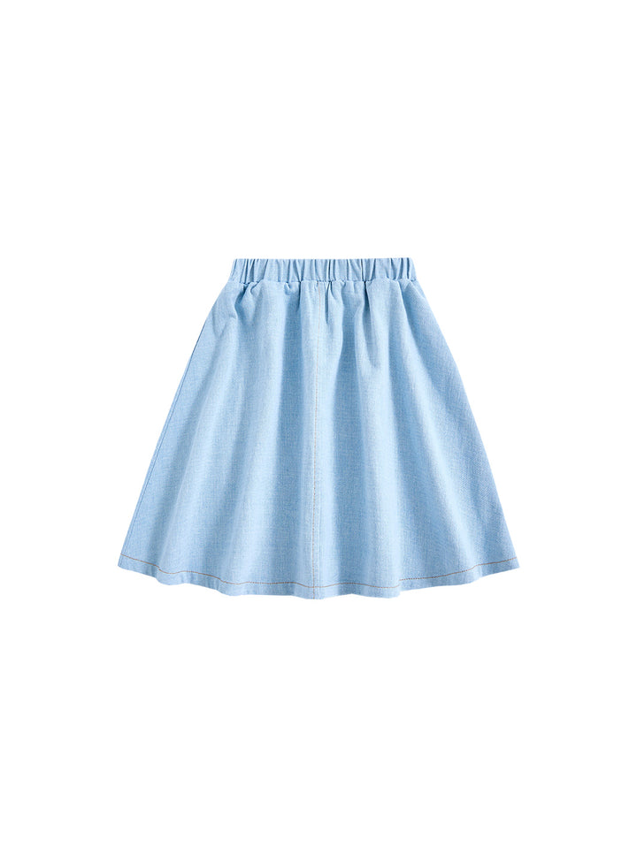 Denim A-Line Skirt - Pale Blue