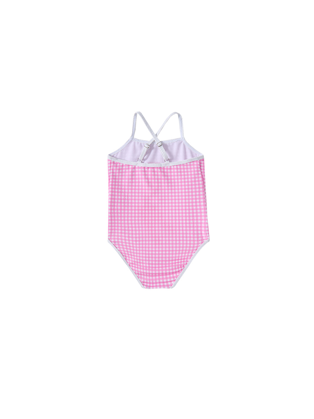 Gingham Swimsuit - Pink/White