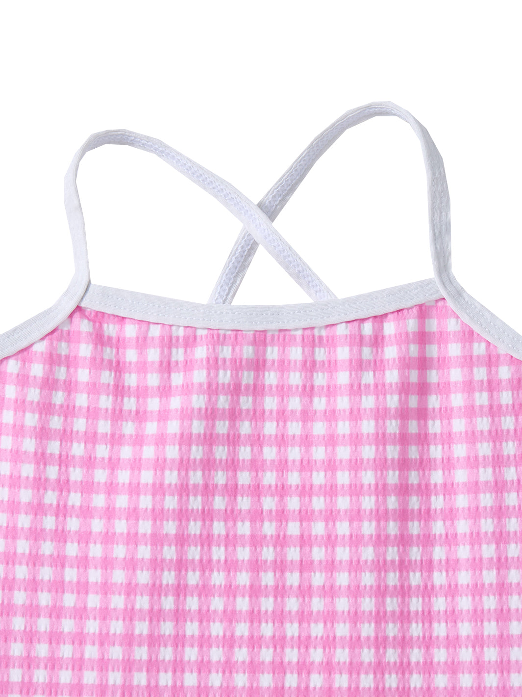 Gingham Swimsuit - Pink/White