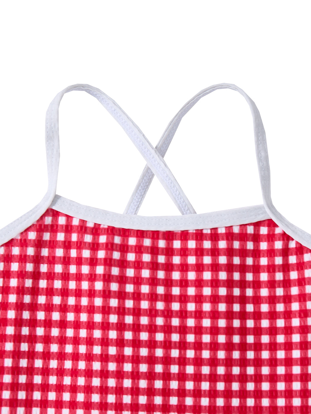 Gingham Swimsuit - Red/White