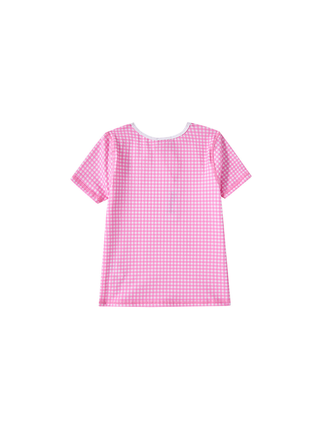 Gingham T-shirt - Pink