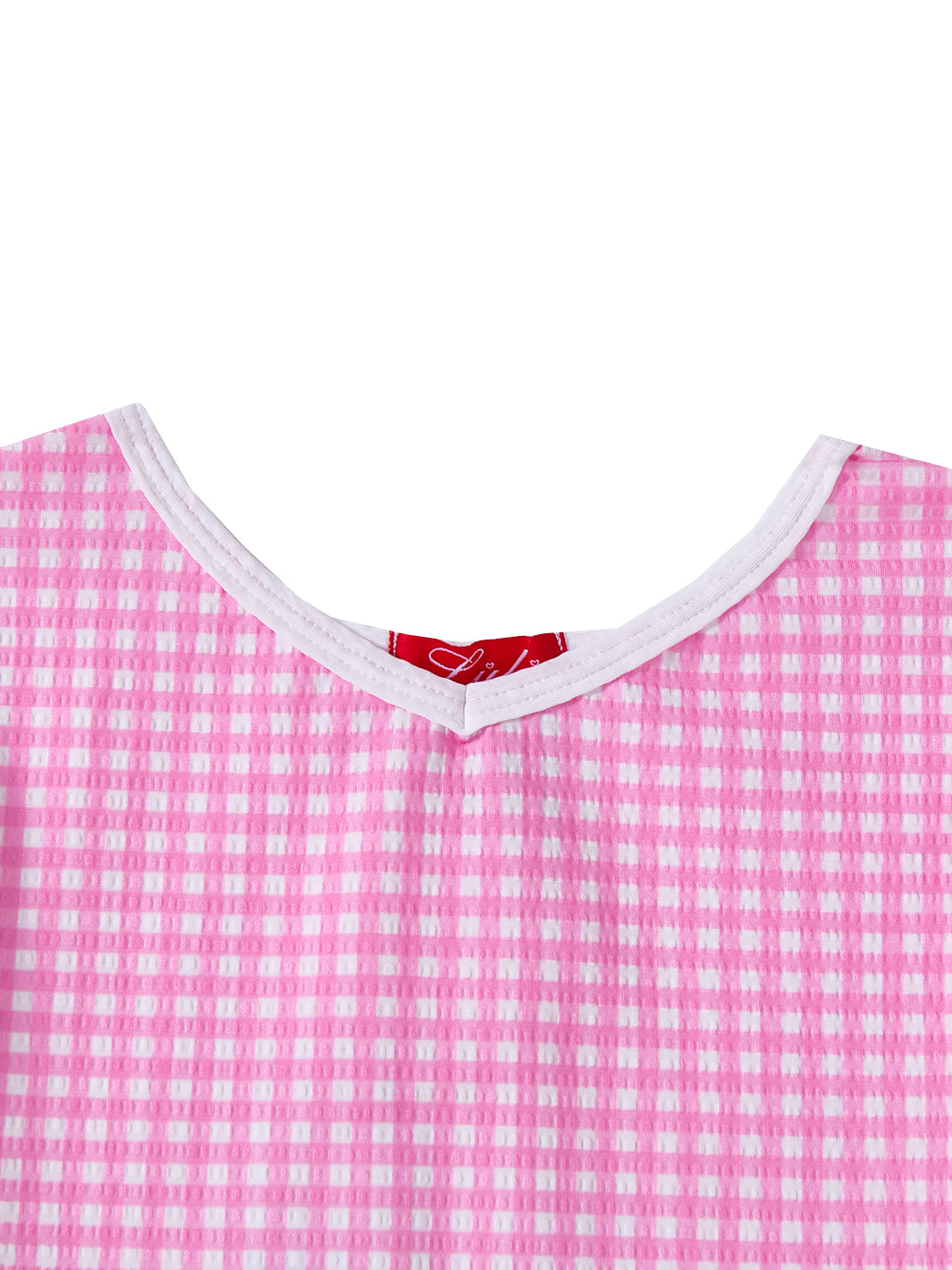 Gingham T-shirt - Pink
