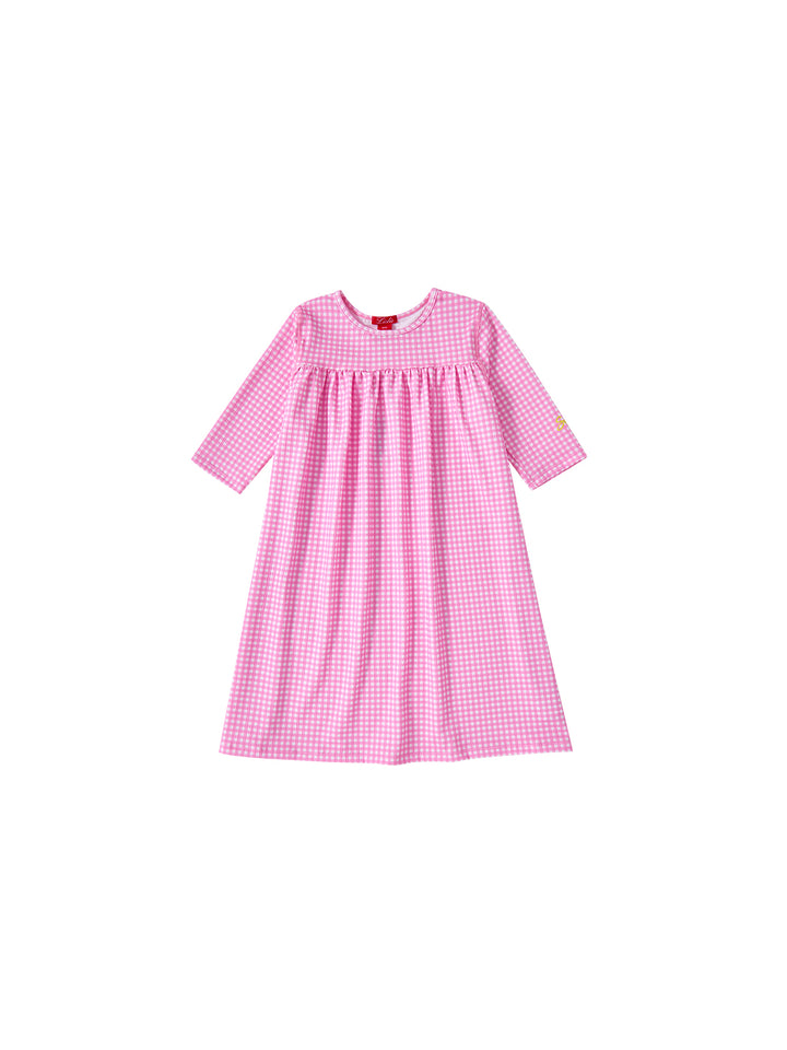 Gingham Swim Dress - Pink/White