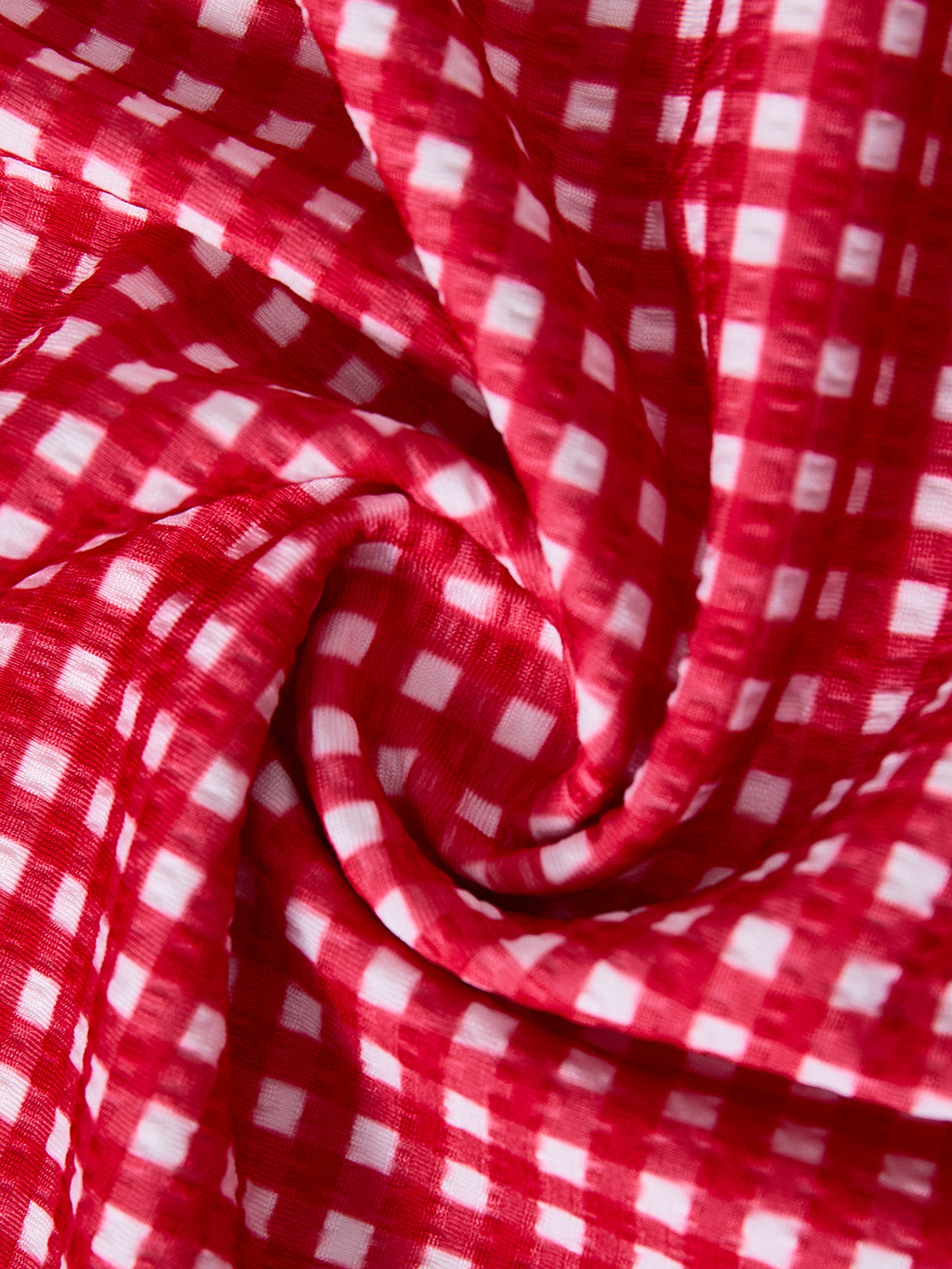 Gingham Swim Dress - Red/White