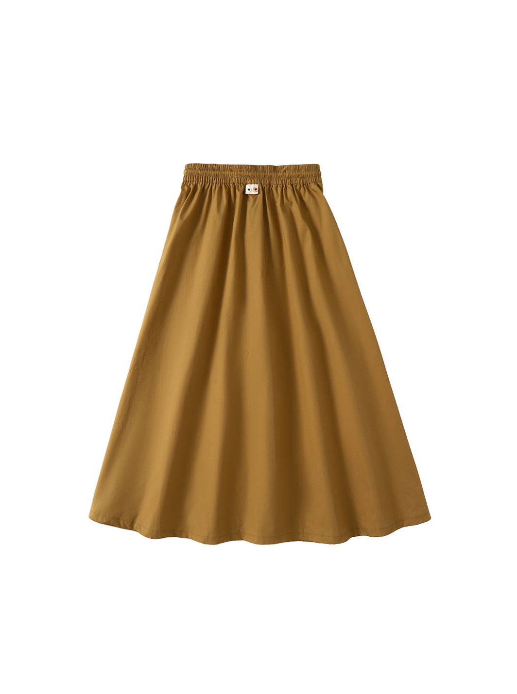 & Lu Cotton Tea Length Skirt - Khaki