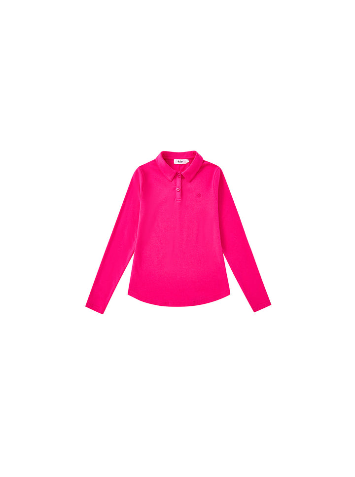 & Lu Emblem Collared T-Shirt - Pink