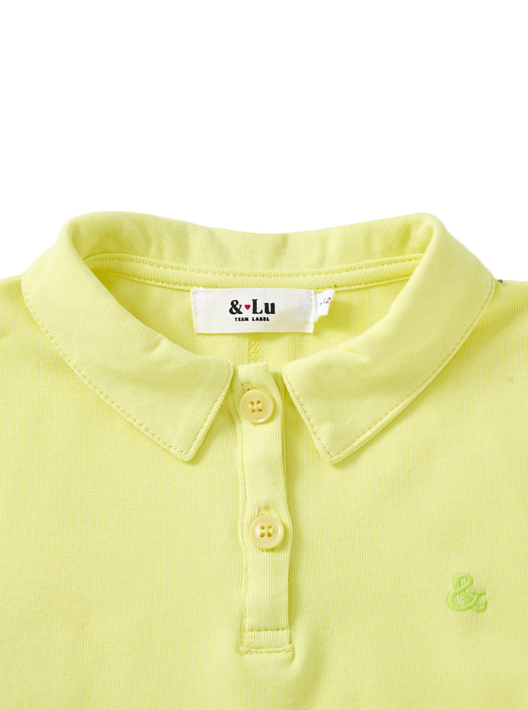 & Lu Emblem Collared T-Shirt - Yellow