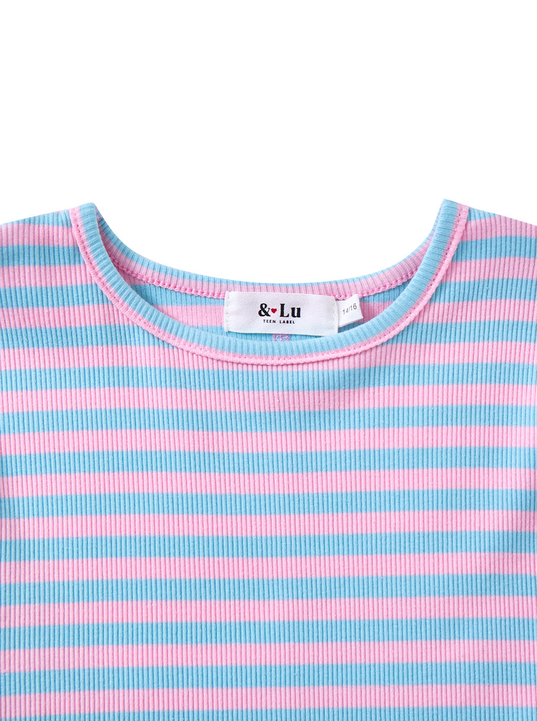 & Lu Ribbed Striped T-shirt - Pink
