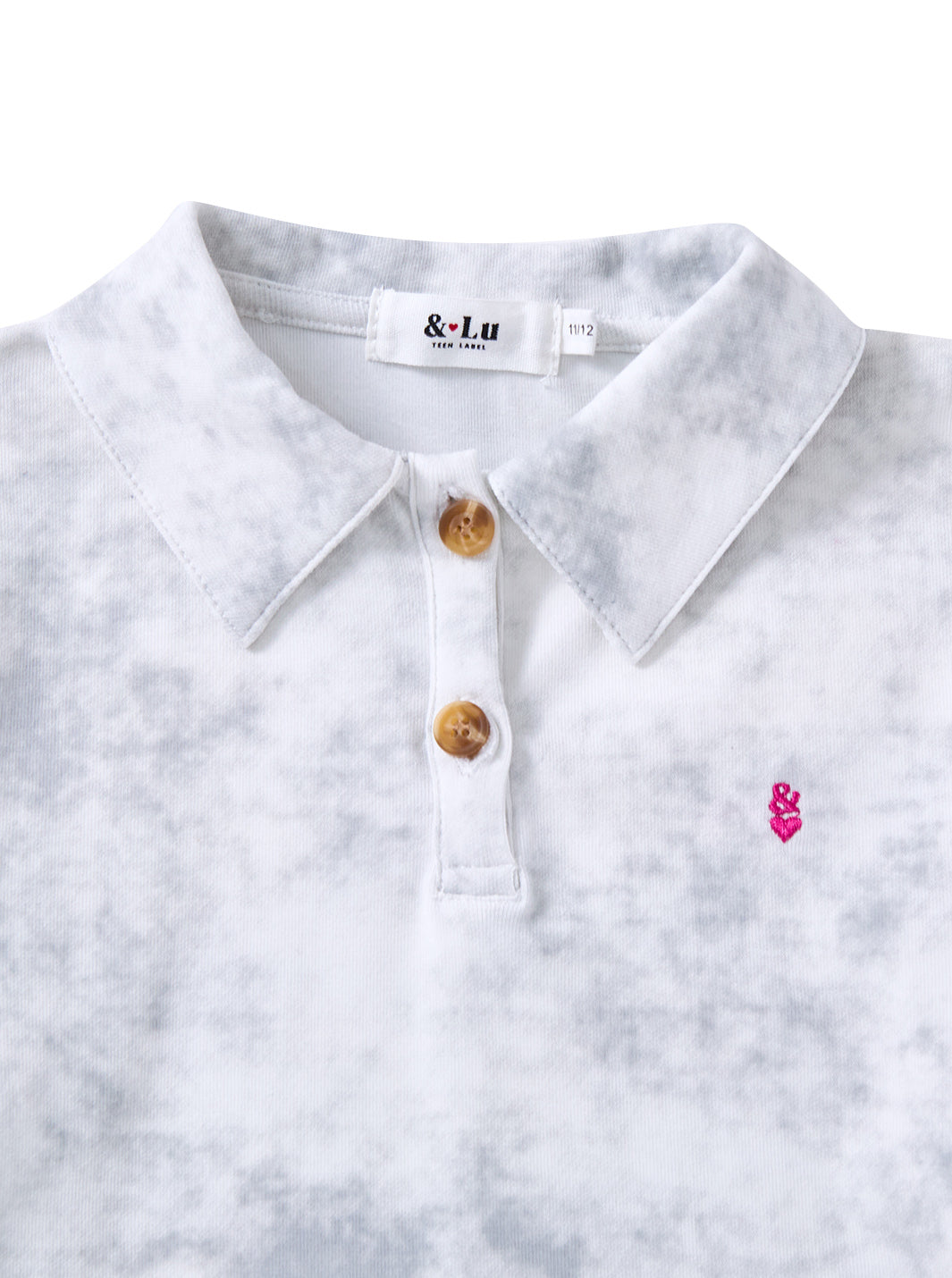 & Lu Collared Washed T-Shirt