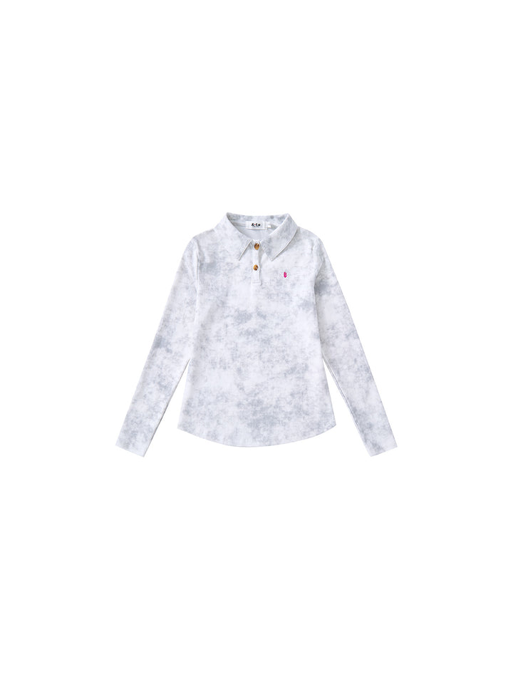 & Lu Collared Washed T-Shirt