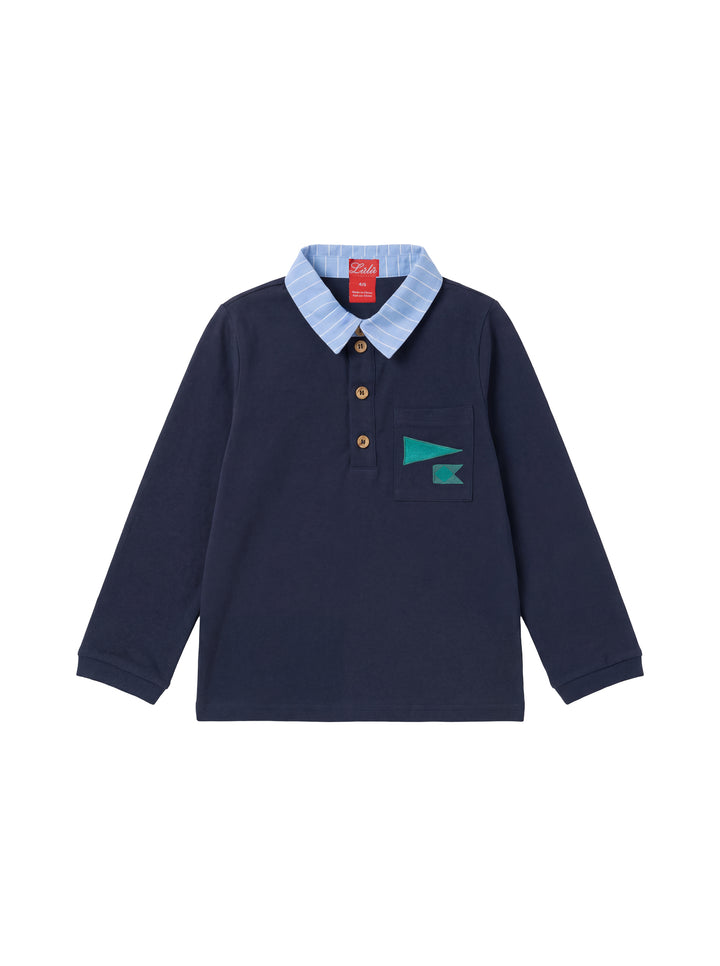 Pin Striped Collar Polo