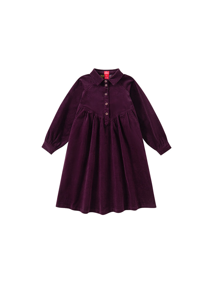 Argyle Story Dress - Plum