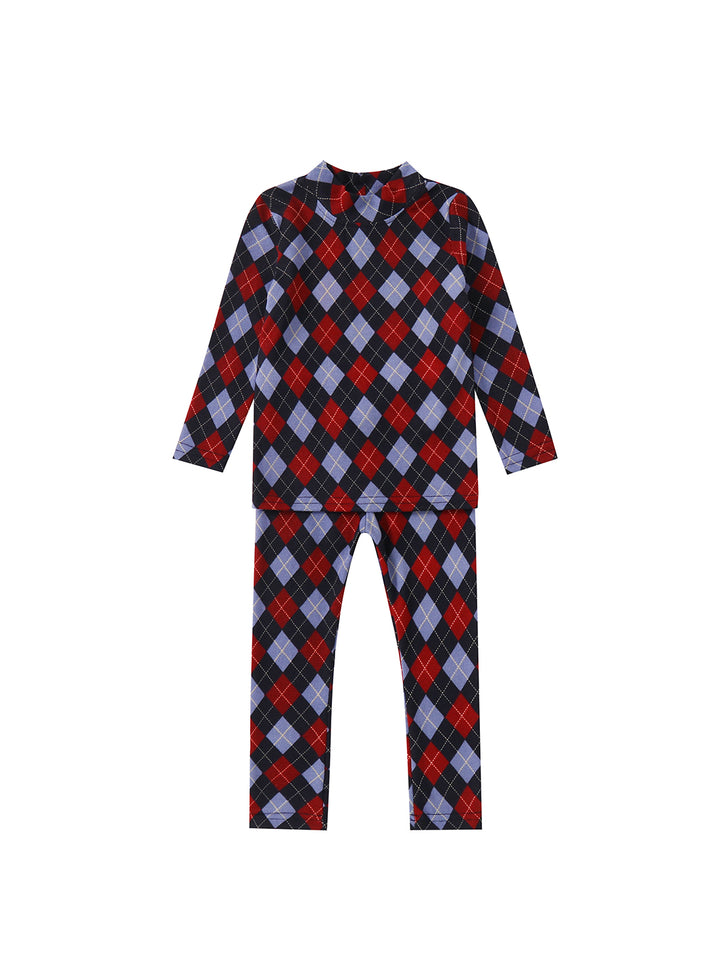 Argyle Story Set - Burgundy