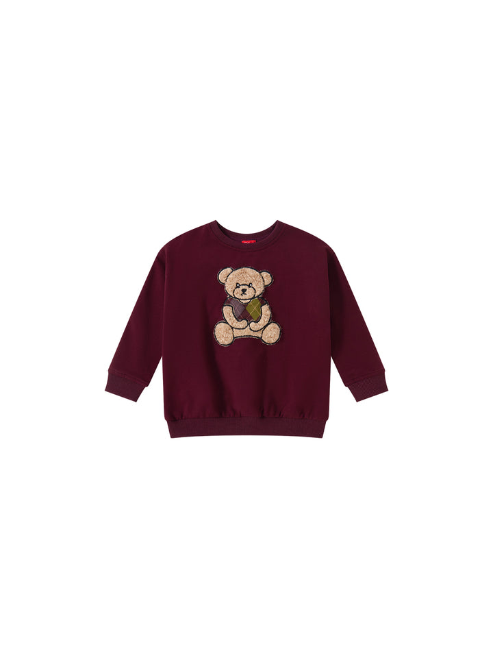 Argyle Story Top - Burgundy