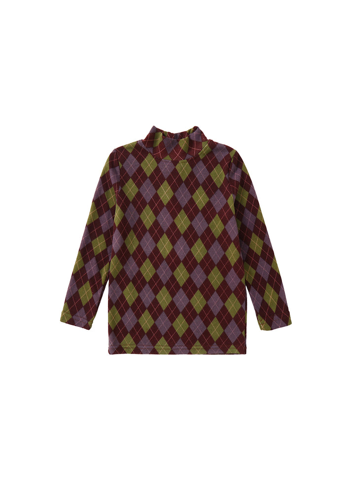 Argyle Story T-Shirt - Plum
