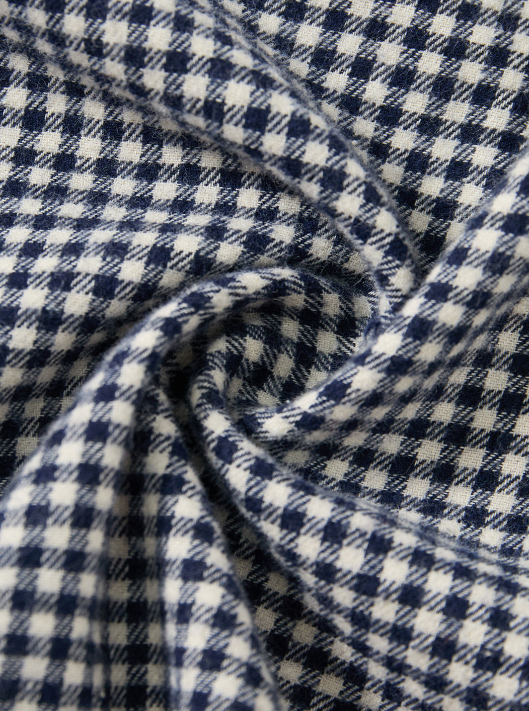 Cord & Check Shirt Style Dress - Navy