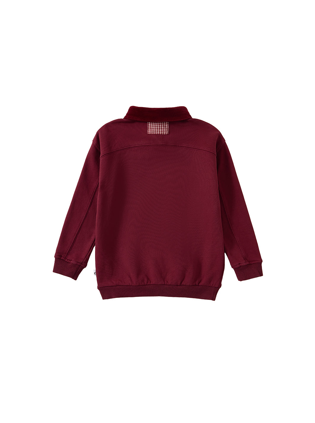 Cord & Check Polo - Burgundy
