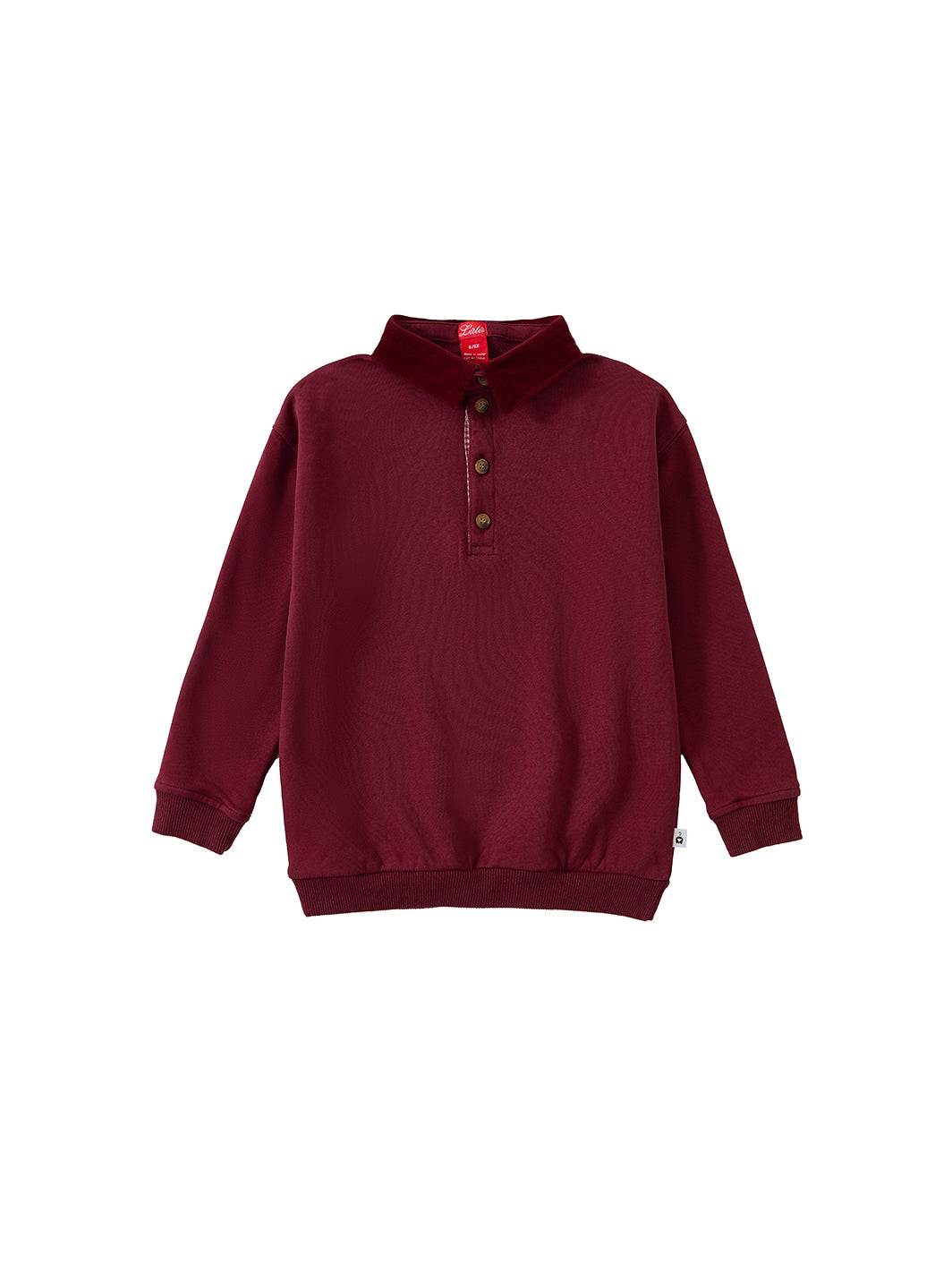 Cord & Check Polo - Burgundy