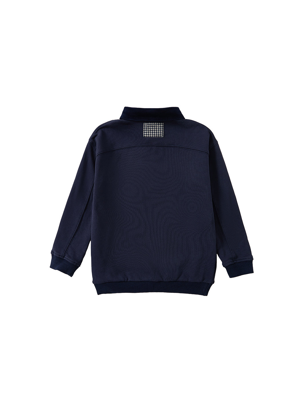Cord & Check Polo - Navy