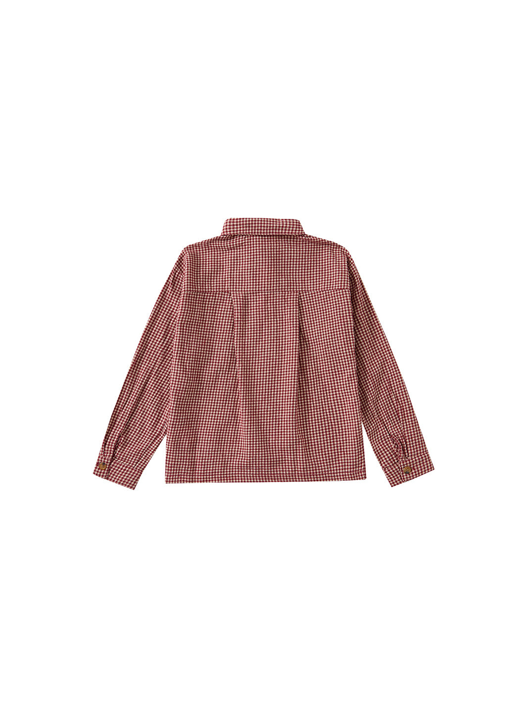 Cord & Check Shirt - Burgundy