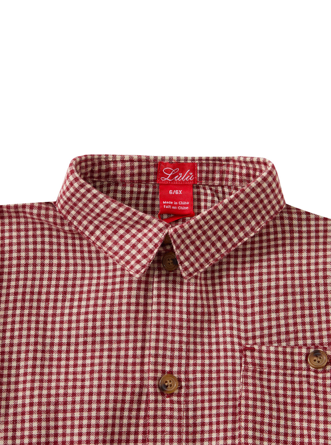 Cord & Check Shirt - Burgundy