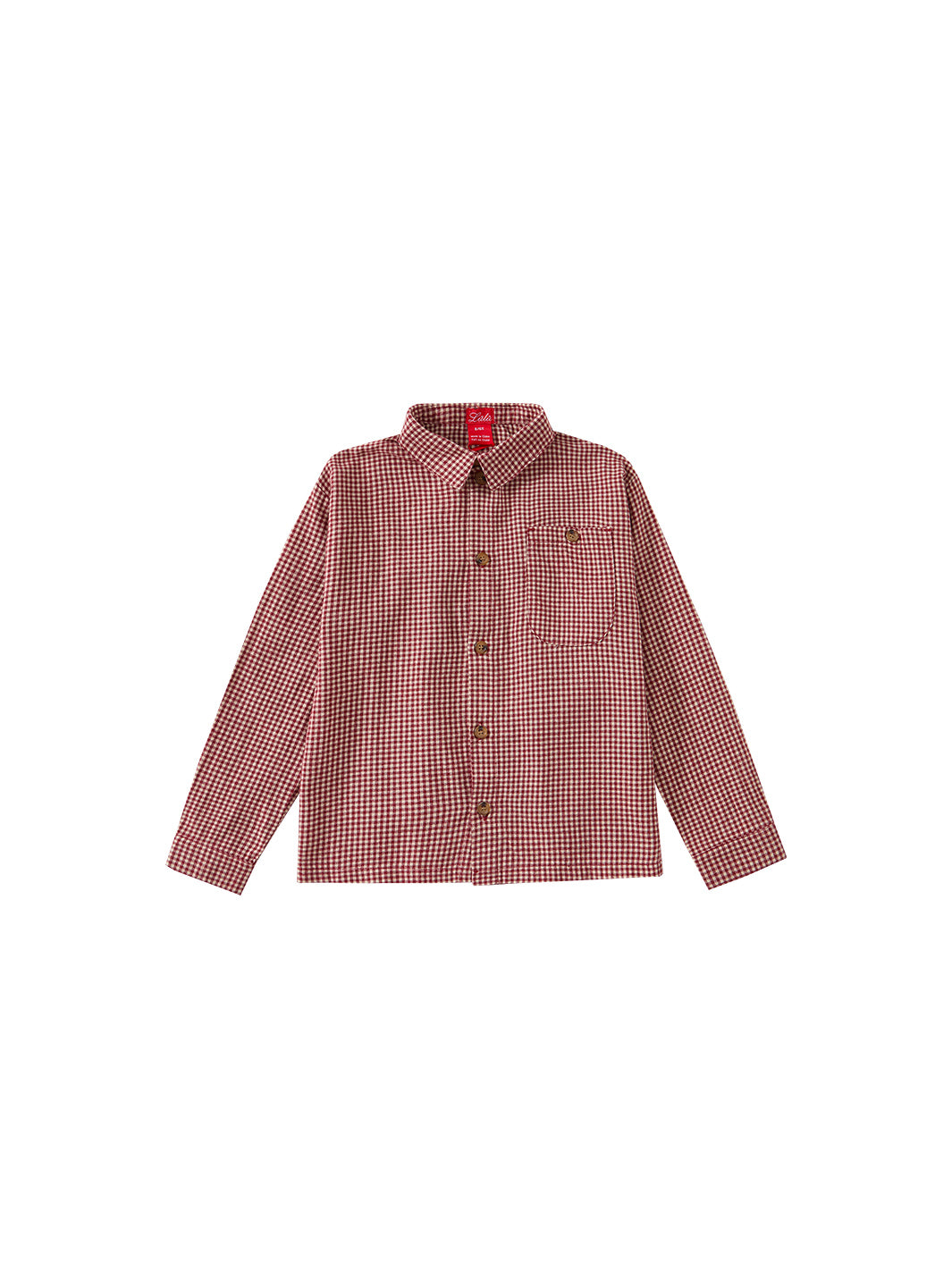 Cord & Check Shirt - Burgundy