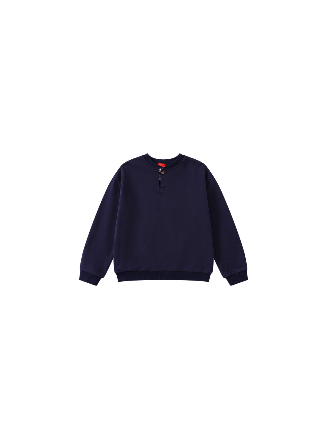 Cord & Check Top- Navy