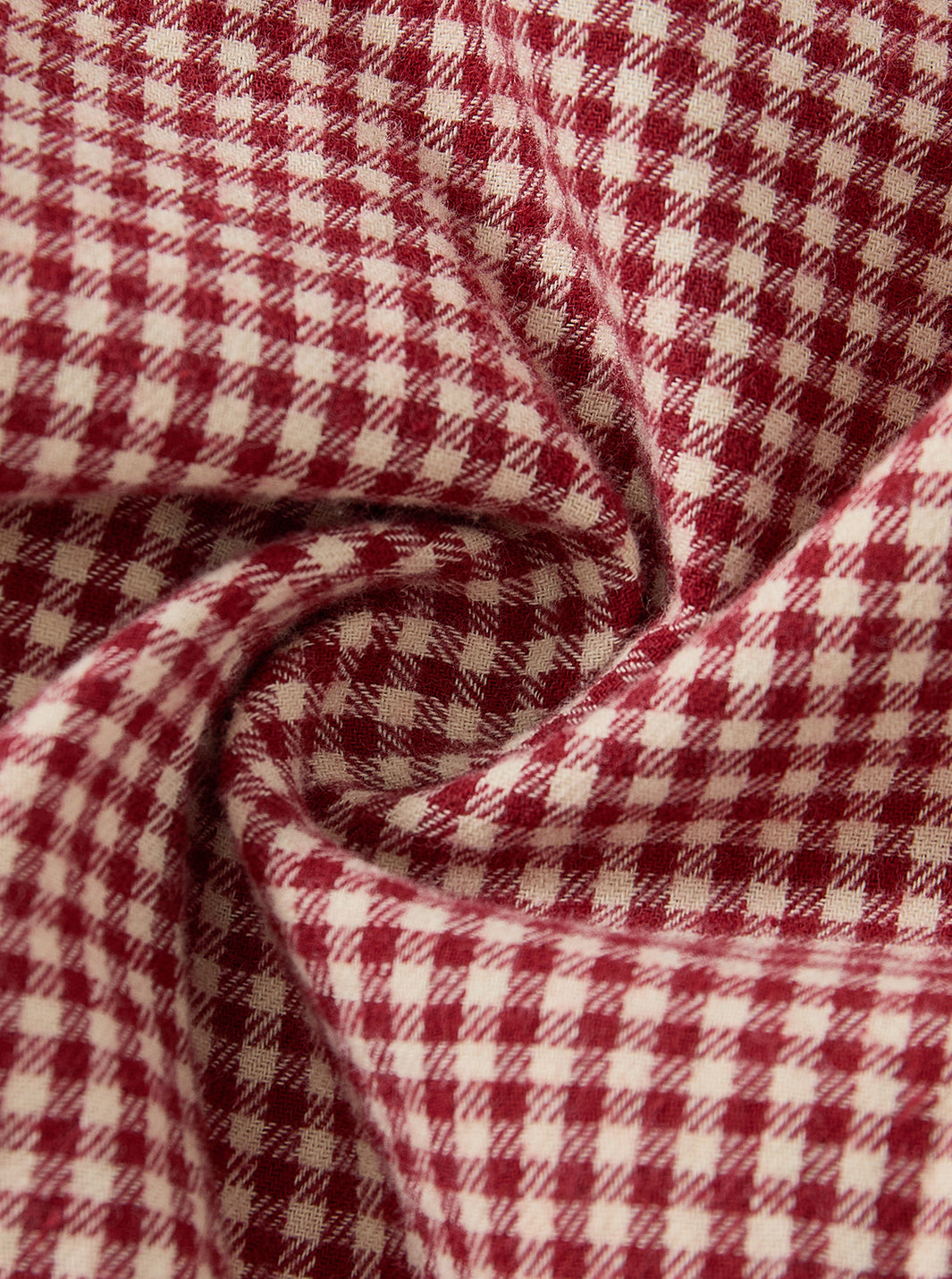 Cord & Check Heart Top- Burgundy