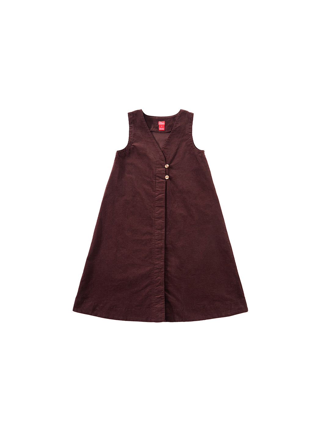 Brown Corduroy Button Jumper