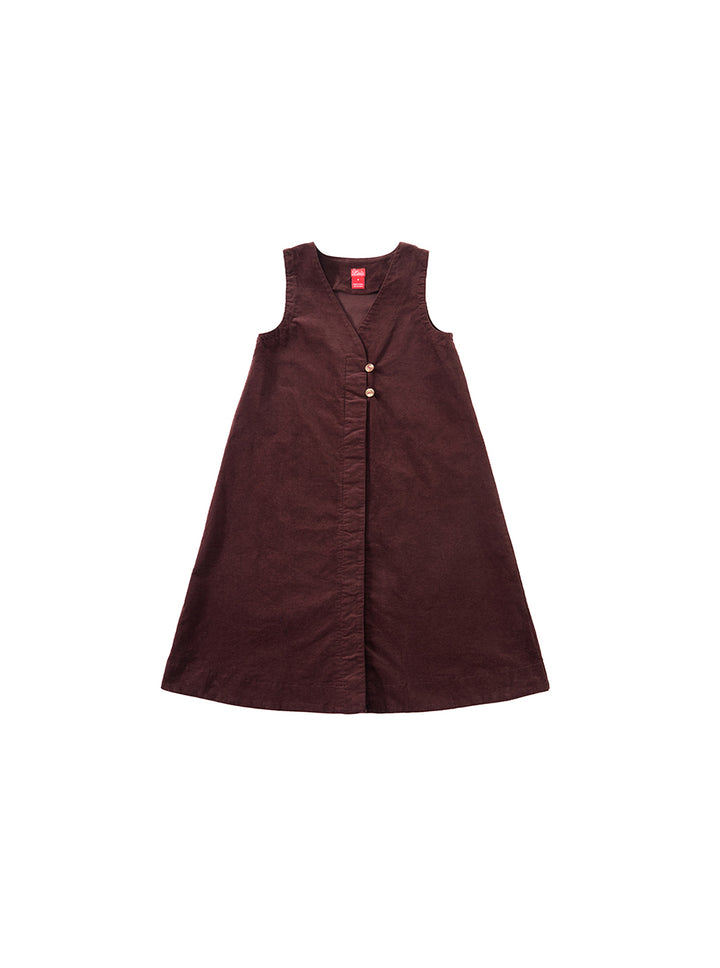 Brown Corduroy Button Jumper