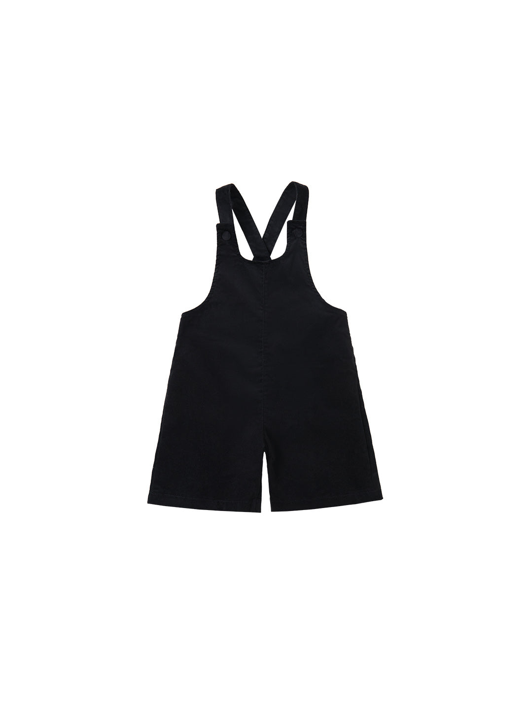 Stretch Velvet Overall - Black