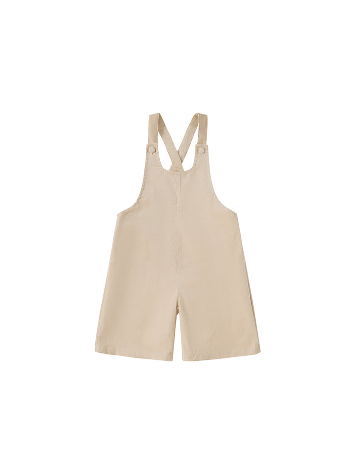 Stretch Velvet Overall - Off White