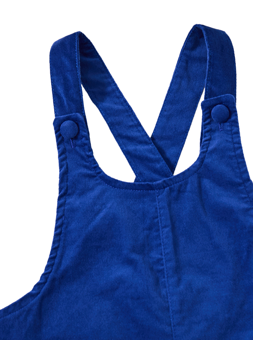 Stretch Velvet Overall - Royal Blue