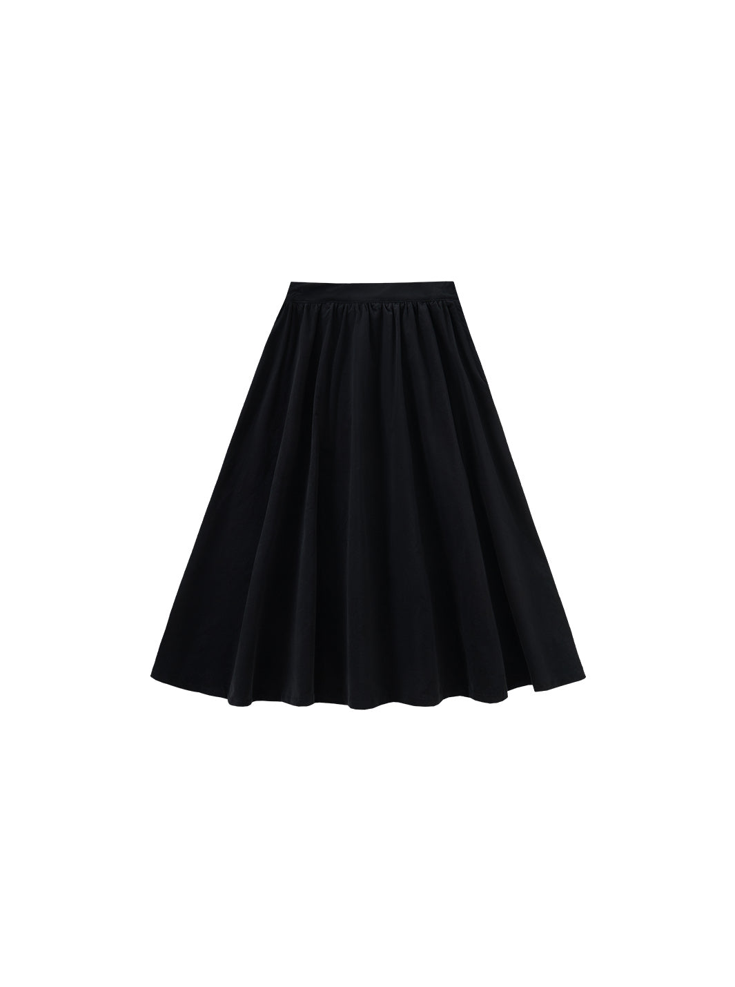 Stretch Velvet Skirt - Black