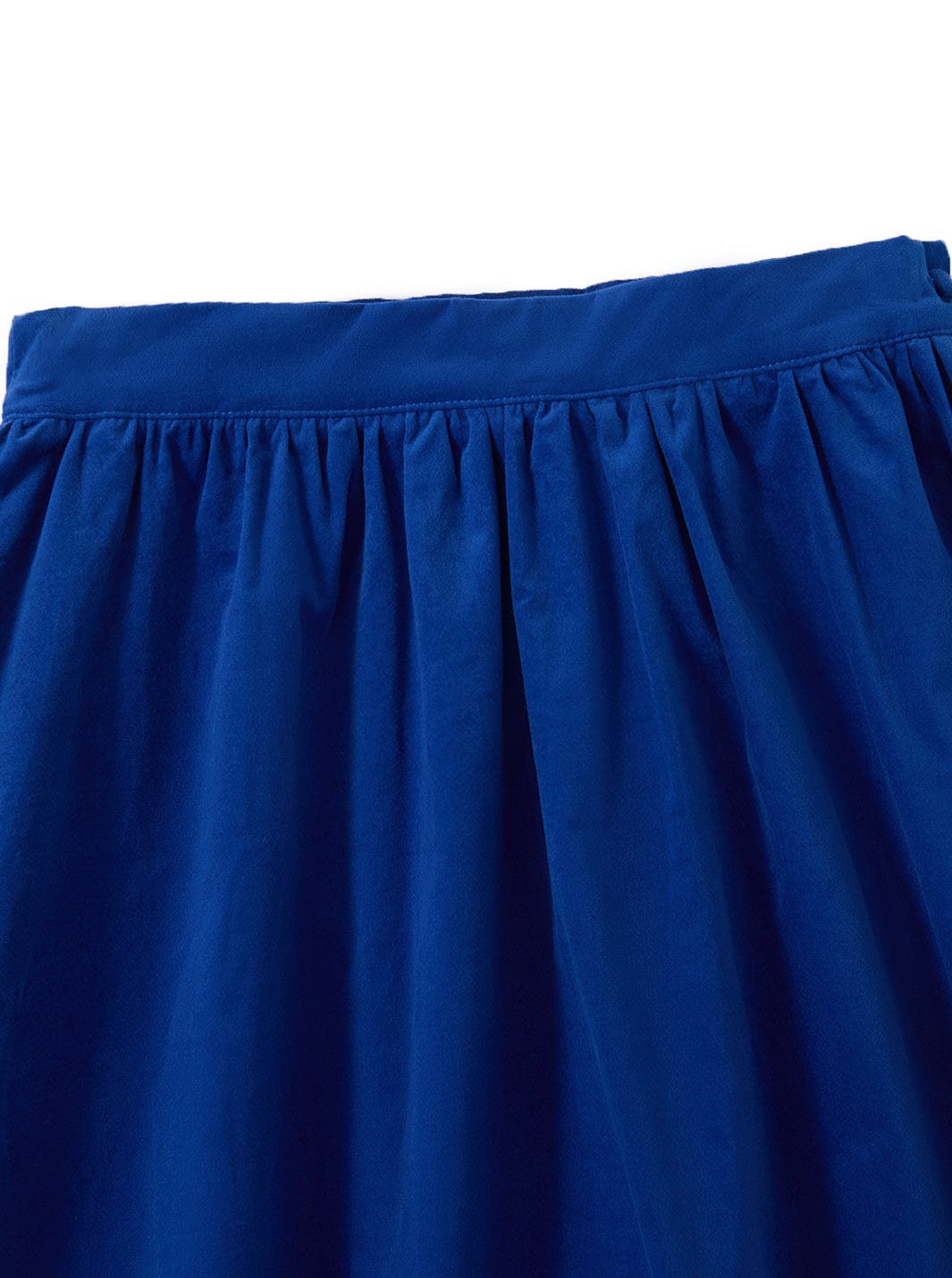 Stretch Velvet Skirt - Royal Blue