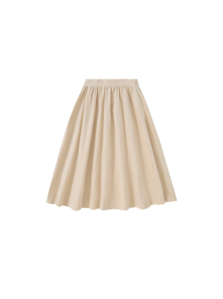 Stretch Velvet Skirt - Off White