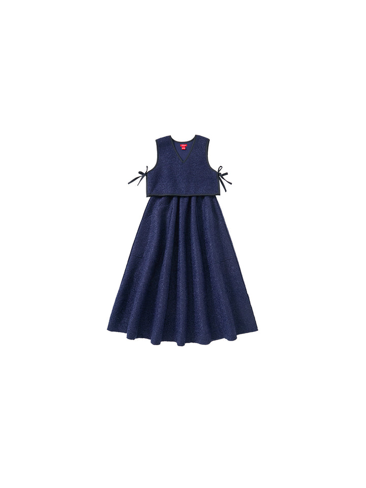 Brushed Sherpa Teen Set - Navy