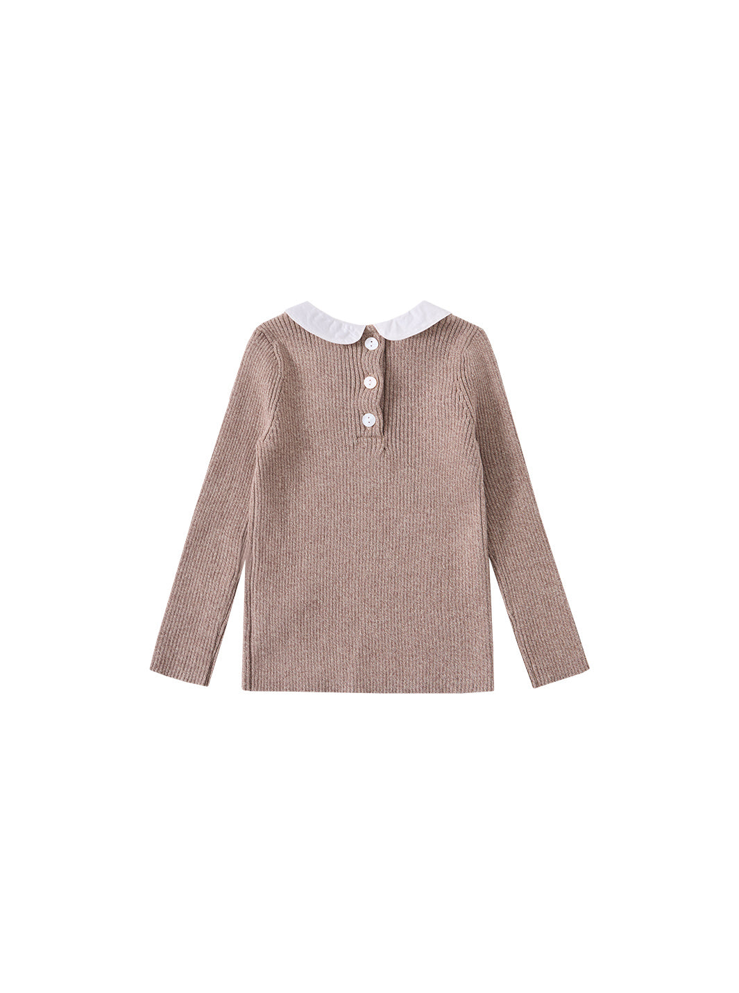 Classic Knit Collared Sweater - Beige